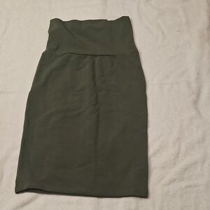 Tom's Ware Green High Rise Long Pencil Skirt Size S Solid Pull On